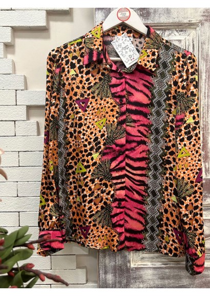 Camisa leopardo fucsia