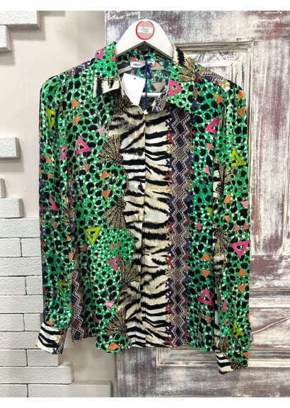 Camisa leopardo verde
